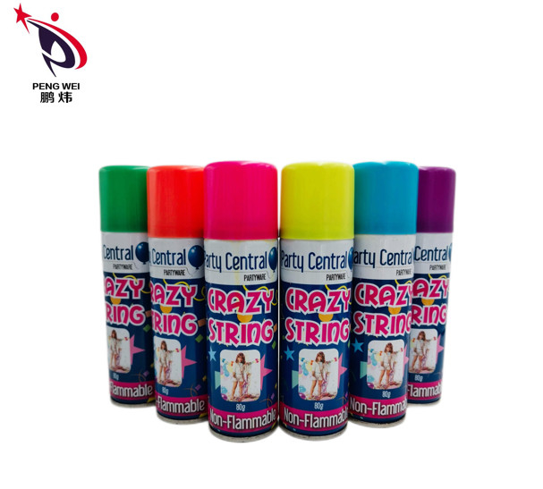 플라스틱 캡과 45g 50g 페스티벌 파티 문자열 스프레이 다중-컬러
