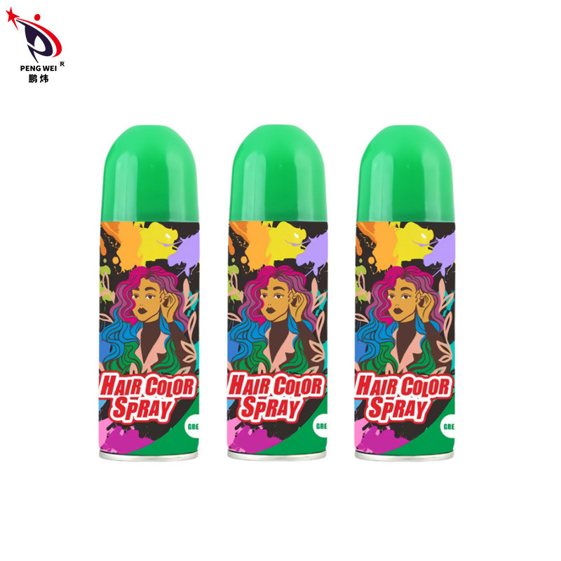 OEM 헤어 컬러 스프레이 250ml 금속 캔 독소 없는 즉시 일시 녹색