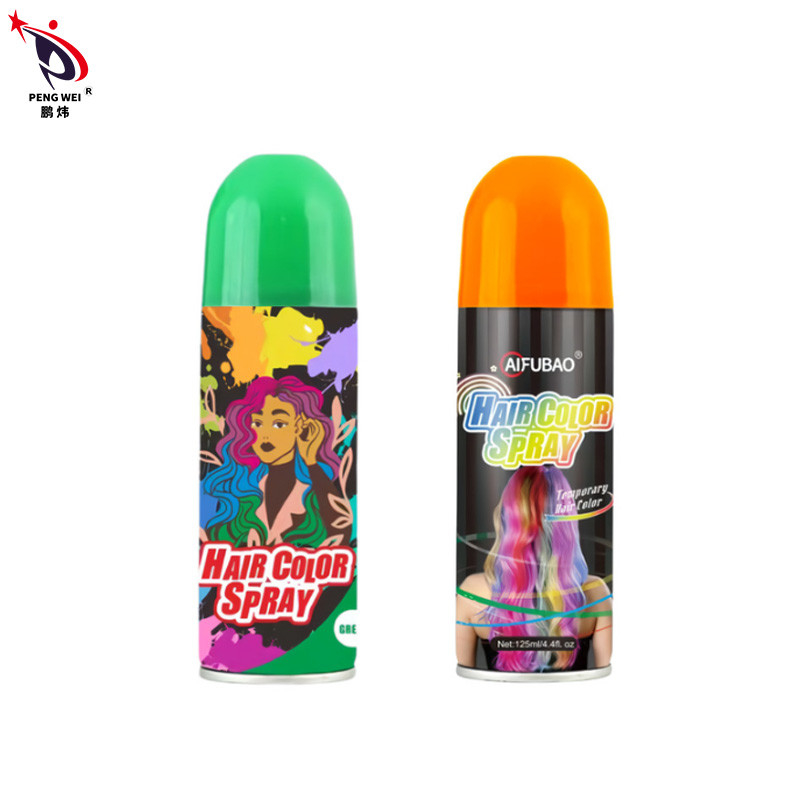 OEM 헤어 컬러 스프레이 250ml 금속 캔 독소 없는 즉시 일시 녹색
