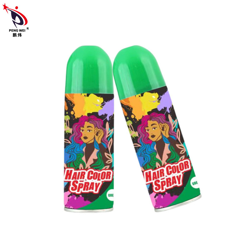OEM 헤어 컬러 스프레이 250ml 금속 캔 독소 없는 즉시 일시 녹색